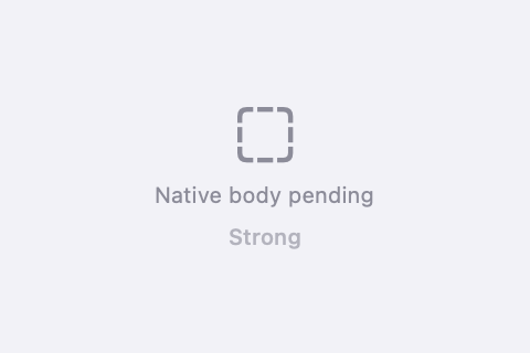macOS SwiftUI render of Strong